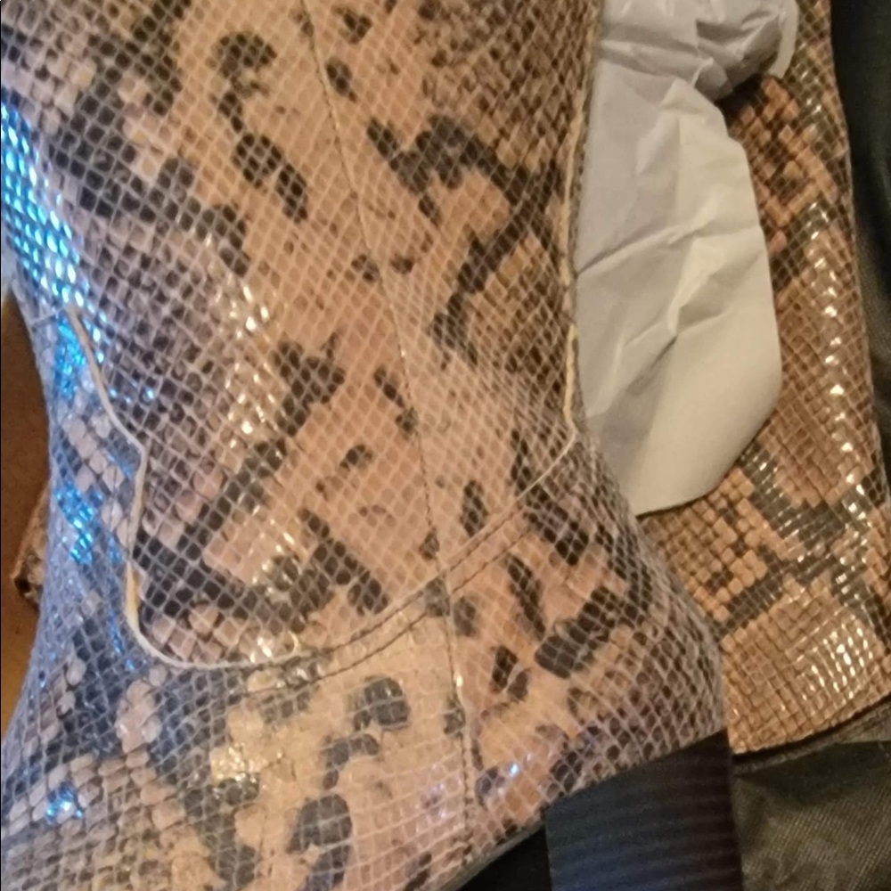 Snakeskin boots - brand new, never worn